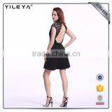 Black Color Pleated Sexy Backless African Evening Dresses From China thumbnail-2