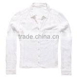 2017 Guangzhou Shandao Custom Elegant Autumn New White Cotton Long Sleeve Loose Ladies Blouse Collar Design thumbnail-6