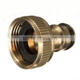 3/4 Solid Brass Threaded Tap Garden Hose Connect Adaptor Tap Snap Fitting Pipe thumbnail-2