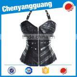 Leather Full Bust Steel Boned Corset thumbnail-1