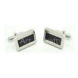 Rectangle Carbon Fiber Cufflinks For Man ' s With 304 # Stainless Steel thumbnail-1