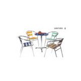 outdoor furniture,dining furniture ,toughened glass table,textile chairs and tables,chair,table,aluminum +PE rattan chair,aluminum +PE rattan table  WL-1