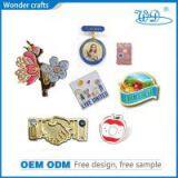 Odd Shape Red Copper Imitation Gold Plating Offset Printing Religious Charity Lapel Pin Badges