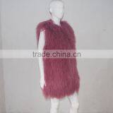 SJ036-02 2017 New Fashion Long Real Fur Vest for Girl or Women thumbnail-3
