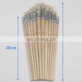 14-Piece Long Handle Bristle Hair Artist Paint Brush Set in Nylon Bag thumbnail-5
