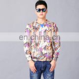 cotton polyester 3d sublimation print men sweater pullover hoody hoodie