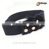 Wholesale fancy wide belts new style knitted belt fashion women belts with crystal