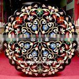 Round Marble Inlay Table Top Pietra Dura Inlay Marble Table Top