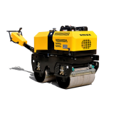 Hydrostatic drive hand-push  double drum road roller with diesel