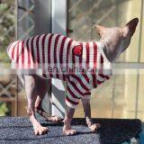 Cats Shirt Stripe Vest Best Hairless Cat's Adorable Cat's Pajamas Jumpsuit for All Season thumbnail-3