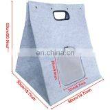 Felt Cat House Portable Foldable Cat Carrier Bag With Side Zipper Flap thumbnail-2