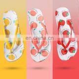 Wholesale Price Customized Pvc Fruit Series Summer Beach Fashion Soft Flip Flops Women Slippers thumbnail-6
