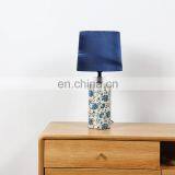 China Style Blue and White Flower Pattern Desk Lighting Hotel Porcelain Classic Bedside Lamps for Table thumbnail-2