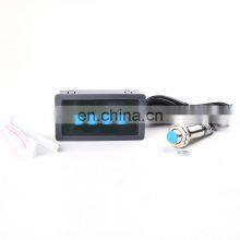 4 Digital LED Red Blue Green Tachometer Gauge RPM Speed Meter+Hall Proximity Switch Sensor NPN 12V Speed Meter Counter Promotion thumbnail-4