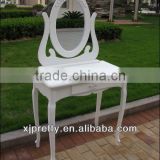 classic white one drawer vanity table/MDF NC paint furniture