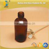 120ml Amber Boston Glass Bottle thumbnail-1