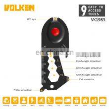 Multi-function Tool Card Camping Combination Tool Belt Light Blackened Stainless Steel Card Outdoor EDC Mini Tool thumbnail-2