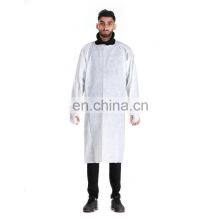 Desechable CPE Pechera Disposable Apron With Sleeves and Thumb Loops Disposable Waterproof Plastic Gown thumbnail-5