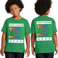 Personalized Youth T-Shirt for Kids Boys Girls - Custom Image & Text - Customized Front/Back Print thumbnail-2