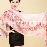 2015 Latest Custom Women Printed Silk Satin Scarf thumbnail-6