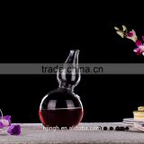 Shaped clear glass decanter 1500ml crystal heat-resistant glass bottle/hand blown glass decanter