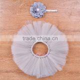 Grey TUTU Set -6 Month Baby Photography Skirt thumbnail-2
