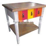 Colorful Chinese Wood Antique Furniture Tea Table thumbnail-1