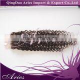 7A Brazilian Kinky Curly Lace Closure,100% Human Virgin Hair 4"x4" Lace Front Closure With Baby Hair Bleached Knots thumbnail-3