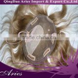 Real looking Swiss lace Mongolian human hair unprocessed human toupees for women real human hair toupee for men