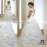 French design Ball Gown Wedding Dress / Gown Organza Shuttlecocks Drapery Eyelash Lace