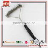 Short Handle BBQ Brush With Scraper - Gets Grills Squeaky Clean With Sturdy Metal Bristles Long