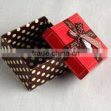 Environmental Packing Box With Coffee Color Round Point Printing and Silk Band Flower Tie for Presents to Lovers, Friends thumbnail-3