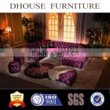 new classic tufted chesterfield L shaped fabric sofa set AL046