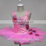 Childrens' Ballet Leotard With Tutu for Performance,girls Pink Ballet Dress,girls Pink Performance Wear thumbnail-1