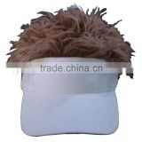 cotton twill fake fur custom sun visor cap,fur visor cap,sun visor cap with faux fur