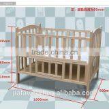 2016 Classic Design Clear Panel Adjustable Solid Baby Wooden Bed thumbnail-4