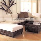 Sofa set ( 4 armless chairs, 1 corner w 1 sofa bed and 1 table )