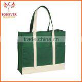 Hot Selling Customized Logo 600D Tow Tone Tote Bag With Contrasting Shopping Tote Bag thumbnail-4
