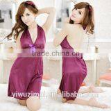 2016 Big Size Underwear Purple Neck Strap Type Lingerie Lace Sexy Pajamas thumbnail-1