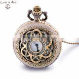 Graceful vogue luxury women pocket watch, delicate flower metal pocket watch