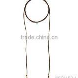 2016 Fashion Retro Long Women Chain Leaf Pendant Black Velvet Choker Necklace Quality Choice thumbnail-4