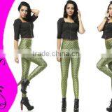 Leggings for Young Girls, Mermaid Yellow Printed Leggings ,2015 New Leggings thumbnail-1
