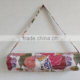 Hippie Cross Body Shoulder Bags Yoga Mat Bag Traditional Yoga Bag Embroidery Kantha Yoga Bag Handmade Cross Body Bag thumbnail-2