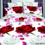 5D Bed Sheet Set Bed Linen Factory 3D Red Rose Duvet Cover Set thumbnail-1