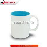 Sublimation Ceramic Inner Color Printed Mug Light Blue (SFS-MG02)