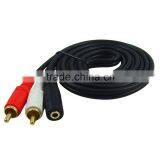 Choseal Q-374 3.5mm Female to AV RCA Audio Adapter Cable for IPod / MP3 / MP4 Cable 1.5m thumbnail-3