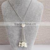 Cheap Price Fashion Jewelry Beaded Necklace Wholesale, White Pearl Necklace Jewelry thumbnail-1