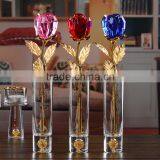 Crystal Rose Gift Items Royal Blue Wedding Decorations thumbnail-2