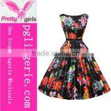 Bright Color 1950s Audrey Hepburn Dress thumbnail-3