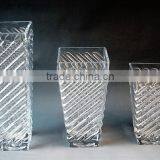 Creative Artistical Straight Clear High Quality Glass Vase for Decoration thumbnail-2